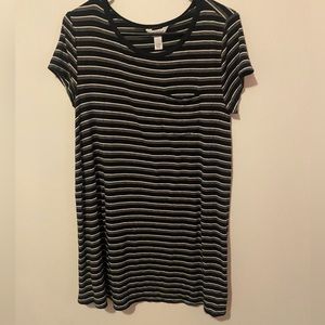 stripped formal dress